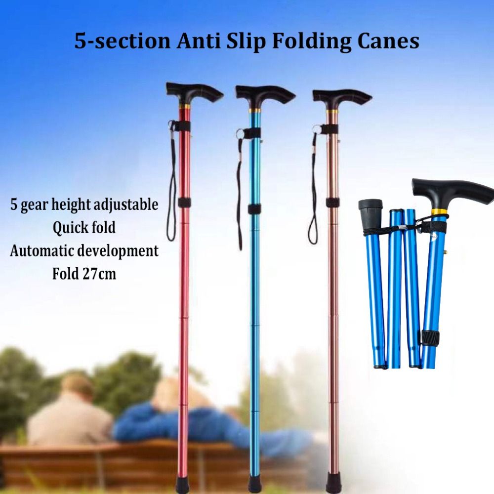 Trekking Pole Carbon - Tongkat Trekking Teleskopik Ringan, 5 Bagian,