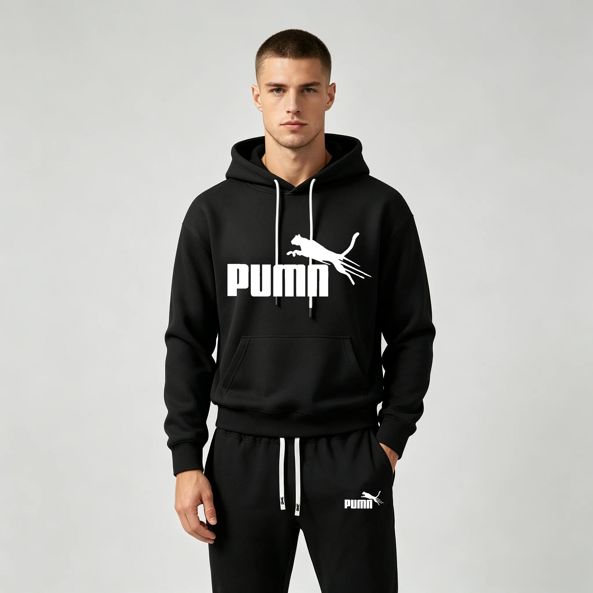 Joggers Pants - Setelan Olahraga Pria, Hoodie dengan Motif