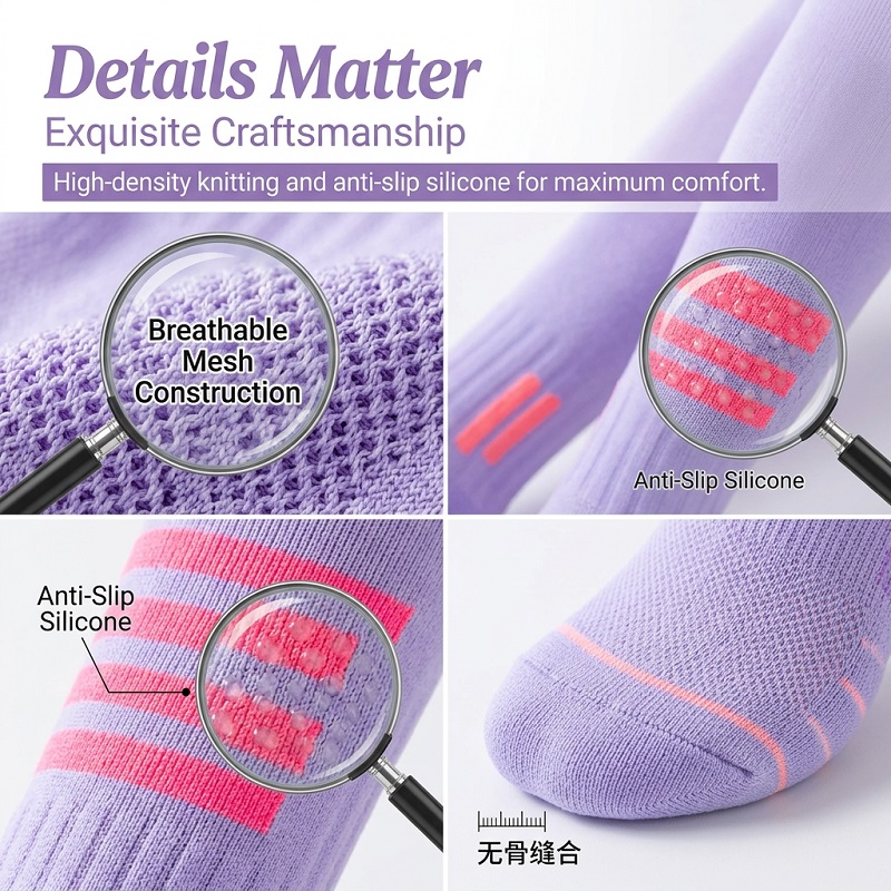1/6 Pasang Kaus Kaki Panjang W - Sports Socks ulasan dan harga