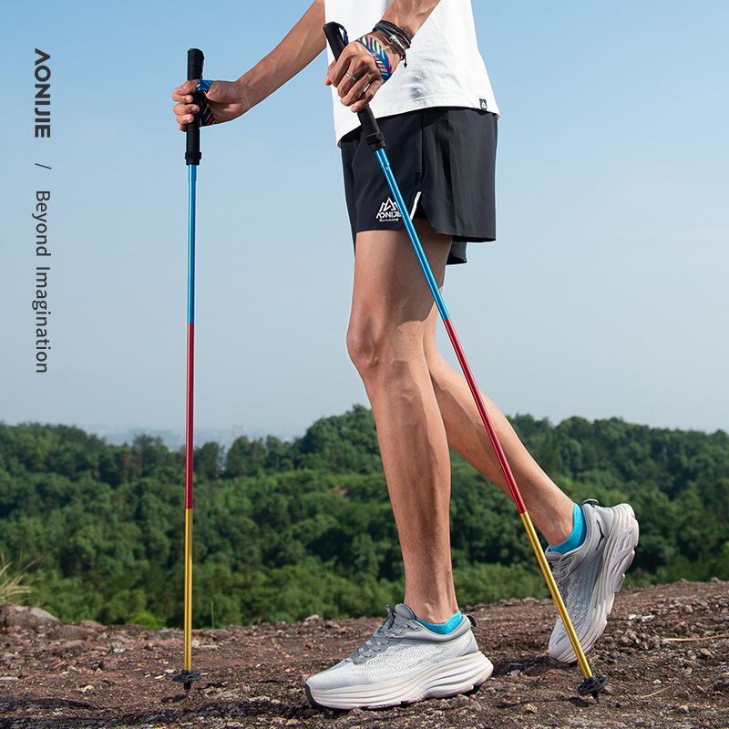 2 Buah AONIJIE Tiang Hiking Li - Trekking Pole Carbon ulasan dan harga